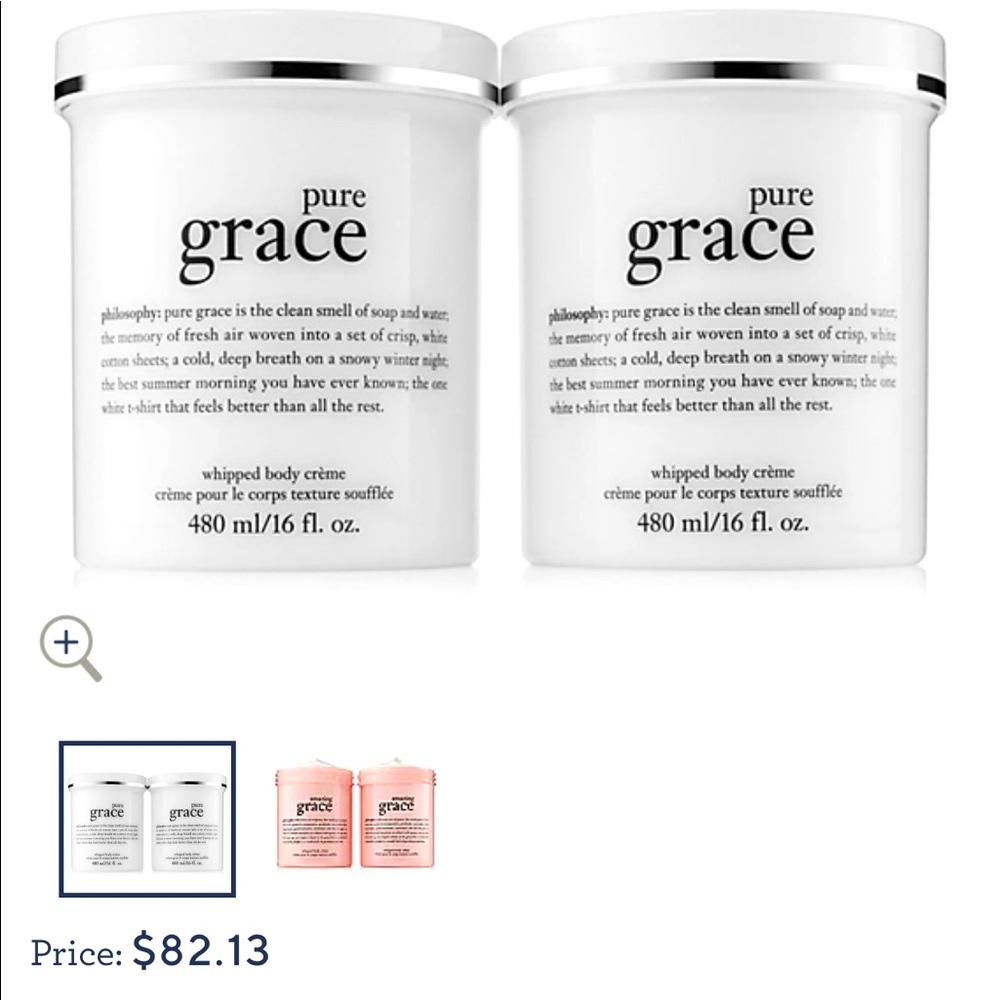 2 Philosophy Pure Grace XL lotions - brand new!